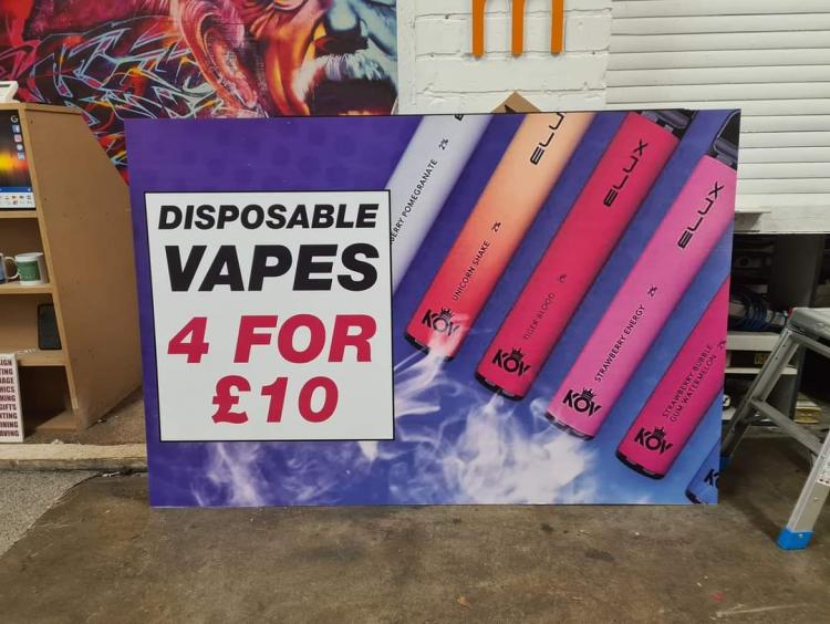 Disposable Vapes Sign